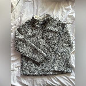 Grey Sherpa Half Zip Jacket